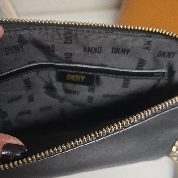 DKNY Black and Gold Crossbody Bag - Picture 2 of 5